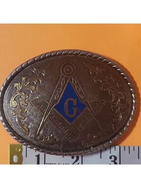 MASONIC BELT BUCKLE  VINTAGE